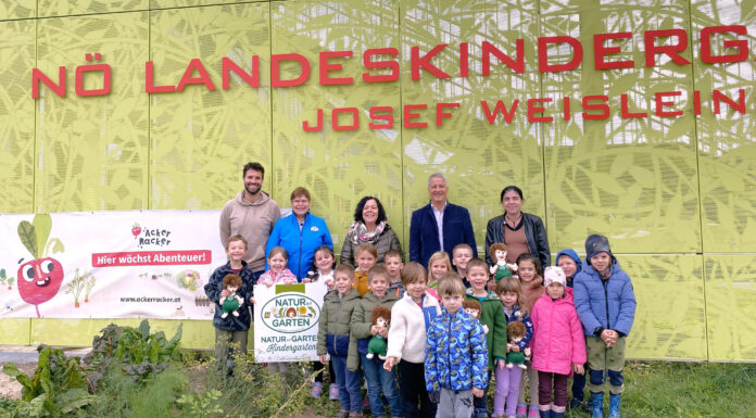 Kindergarten Hollabrunn ist „Natur im Garten“ und „AckerKindergarten“