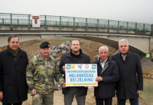 Brücke über die Melk bei Zelking wieder befahrbar
