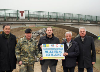 Brücke über die Melk bei Zelking wieder befahrbar