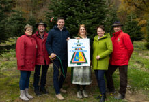 Maria Laacher Christbaum bringt weihnachtlichen Glanz ins EU-Parlament