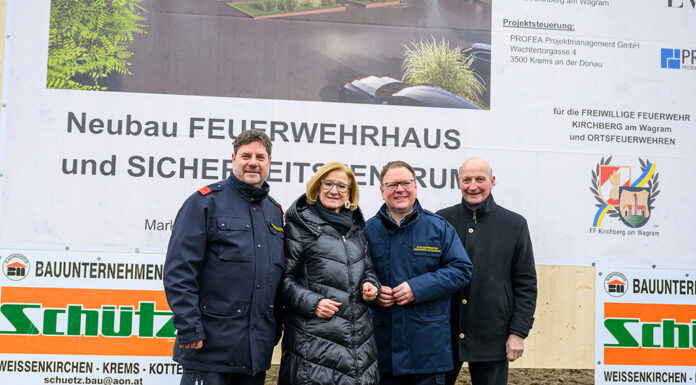 Spatenstich für neues Feuerwehr- und Sicherheitszentrum in Kirchberg am Wagram
