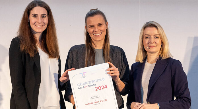 Firma Gottwald in Melk als „berufundfamilie“-freundliches Unternehmen ausgezeichnet