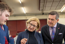 Infrastrukturminister Hanke und Landeshauptfrau Mikl-Leitner am ÖBB-Bildungscampus in St. Pölten