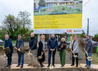 Spatenstich für neuen Kindergarten in Krems