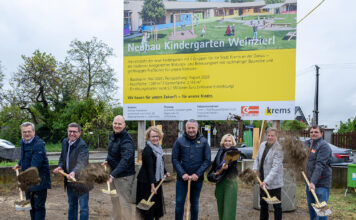 Spatenstich für neuen Kindergarten in Krems