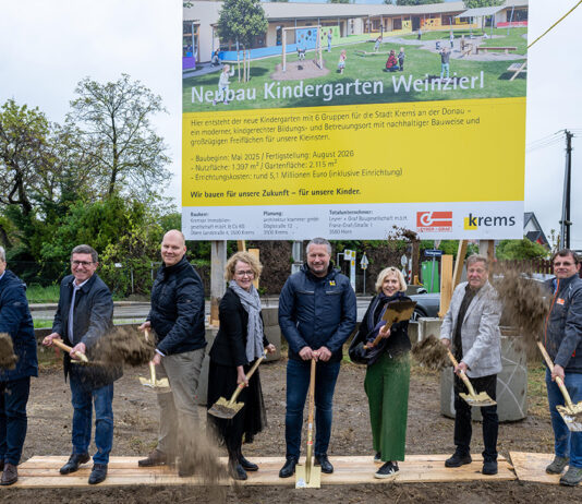 Spatenstich für neuen Kindergarten in Krems