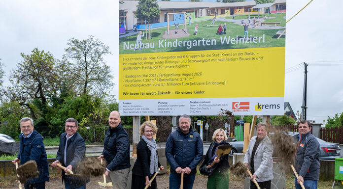 Spatenstich für neuen Kindergarten in Krems