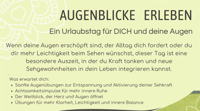 Auszeit für die Augen am Hirschberg