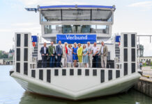 Neues Verbund-Arbeitsschiff „Donau 1“ beim Donaukraftwerk Ybbs-Persenbeug getauft