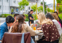 Erster Schanigarten am neuen Promenadenring in St. Pölten eröffnet