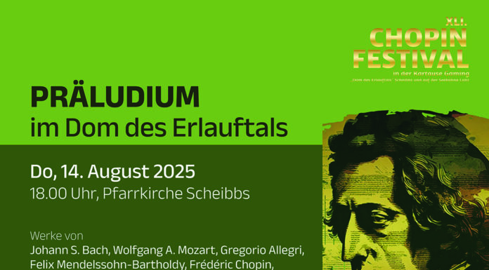 Chopin Festival: Präludium am 14. August in der Pfarrkirche Scheibbs