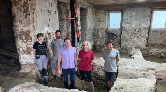 Historische Überraschung bei den Bauarbeiten im Nibelungenhof in Marbach an der Donau