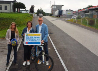 Arbeiten für Geh- und Radweg Betriebsgebiet West in St. Peter in der Au sind abgeschlossen