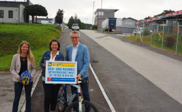 Arbeiten für Geh- und Radweg Betriebsgebiet West in St. Peter in der Au sind abgeschlossen