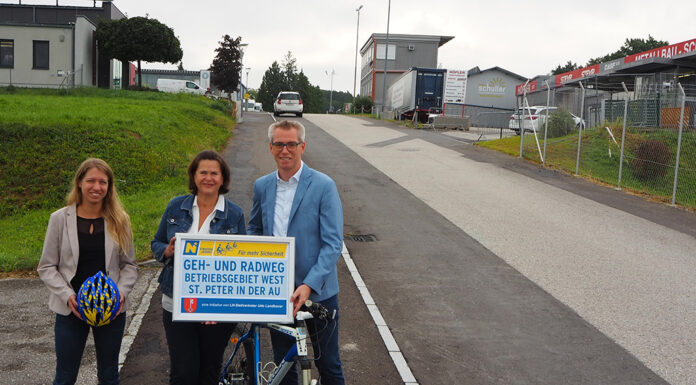 Arbeiten für Geh- und Radweg Betriebsgebiet West in St. Peter in der Au sind abgeschlossen