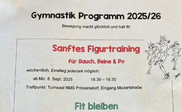 Gymnastik Programm 2025/26 in Prinzersdorf