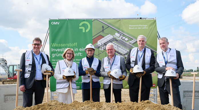 Spatenstich für größte Wasserstoffanlage Österreichs in Bruck an der Leitha