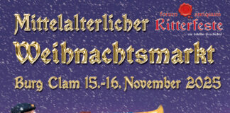 Mittelalterlicher Weihnachtsmarkt Burg Clam 15. – 16.11.2025