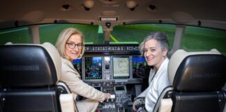 Flugsimulator als Symbol der Partnerschaft