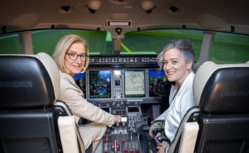 Flugsimulator als Symbol der Partnerschaft