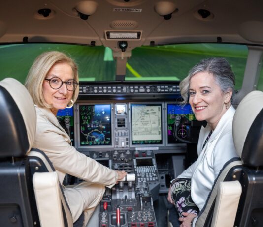 Flugsimulator als Symbol der Partnerschaft