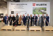 Spatenstich für Zubau bei Würth in Böheimkirchen
