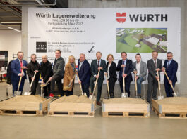 Spatenstich für Zubau bei Würth in Böheimkirchen