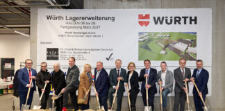 Spatenstich für Zubau bei Würth in Böheimkirchen