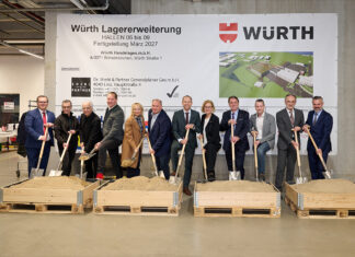Spatenstich für Zubau bei Würth in Böheimkirchen