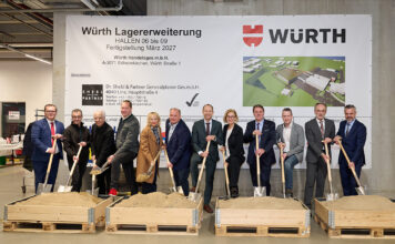 Spatenstich für Zubau bei Würth in Böheimkirchen