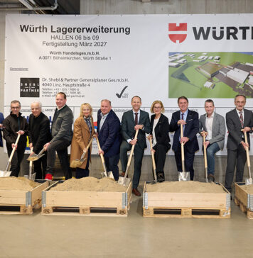 Spatenstich für Zubau bei Würth in Böheimkirchen