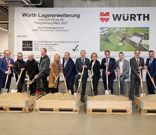 Spatenstich für Zubau bei Würth in Böheimkirchen