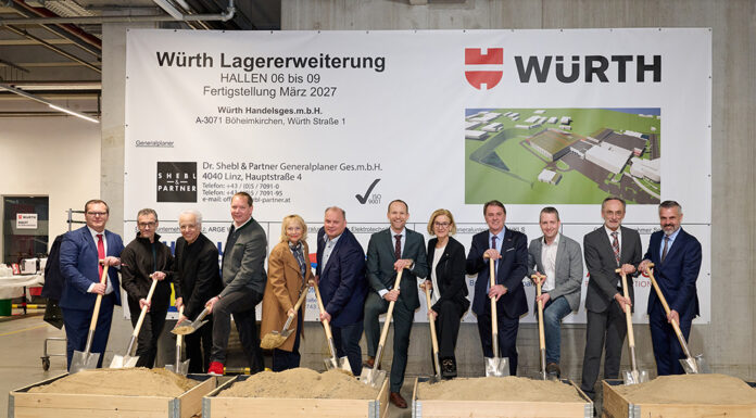 Spatenstich für Zubau bei Würth in Böheimkirchen