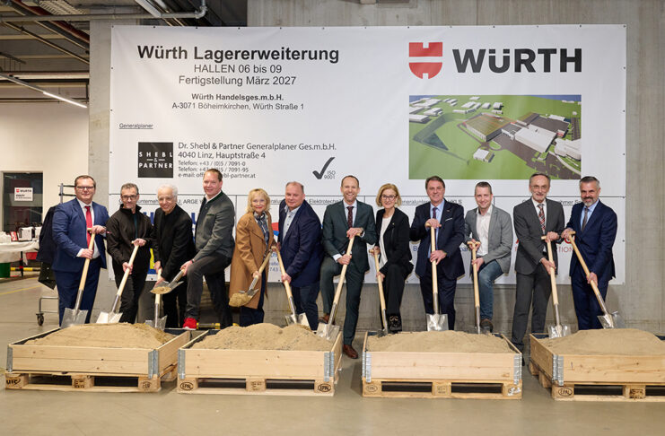 Spatenstich für Zubau bei Würth in Böheimkirchen