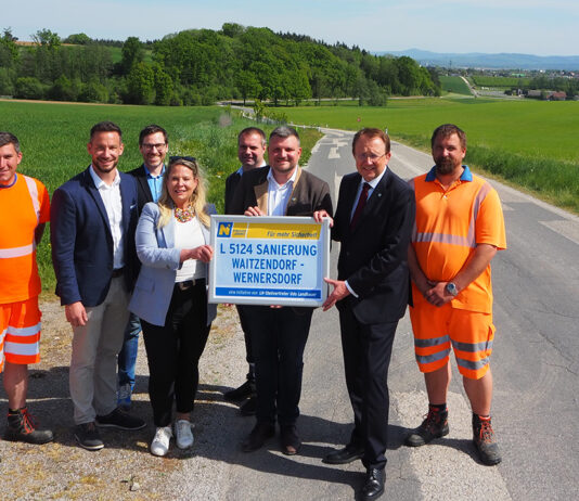 Fahrbahn der Landesstraße L 5124 wird zwischen Waizendorf und Wernersdorf erneuert