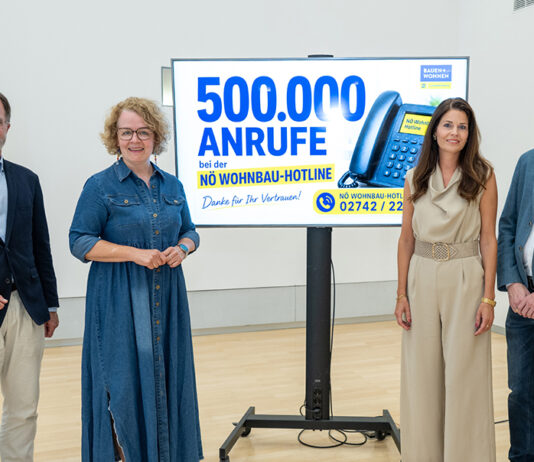 500.000. Anruf bei Wohnbau-Hotline