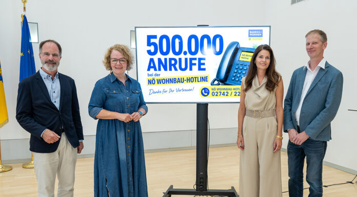 500.000. Anruf bei Wohnbau-Hotline