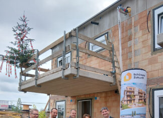 Gleichenfeier bei Wohnprojekt in Prinzersdorf