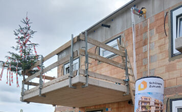 Gleichenfeier bei Wohnprojekt in Prinzersdorf